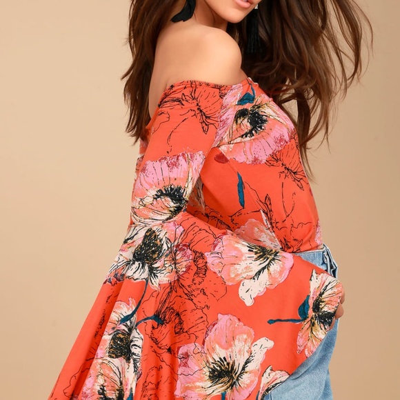 Free People Birds of Paradise bell sleeve top - Picture 2 of 7